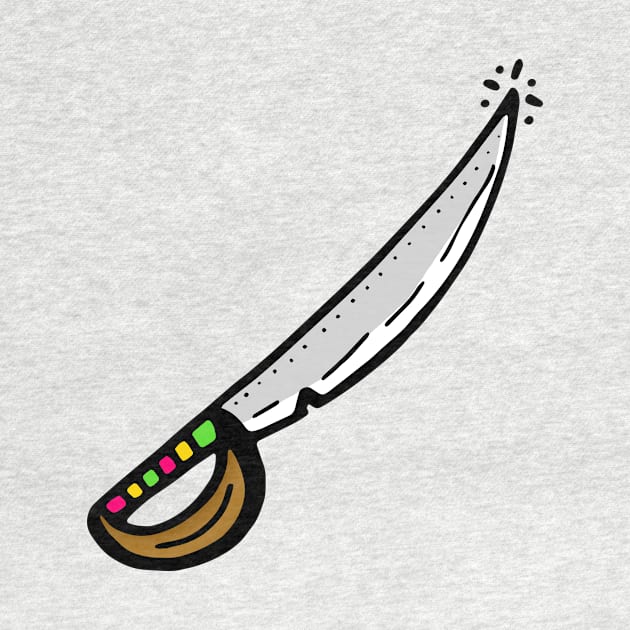 Pirate Sword Doodle Art by VANDERVISUALS